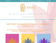 Tablet Screenshot of namasteyogasaratoga.com